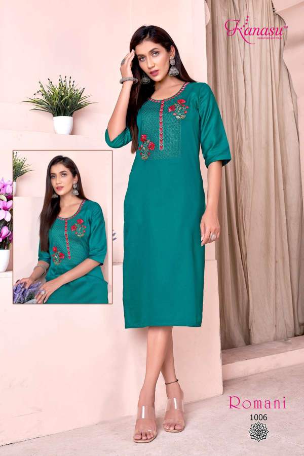 Kanasu Romani Wholesale Kurti Ethnic Wear Designer Collection